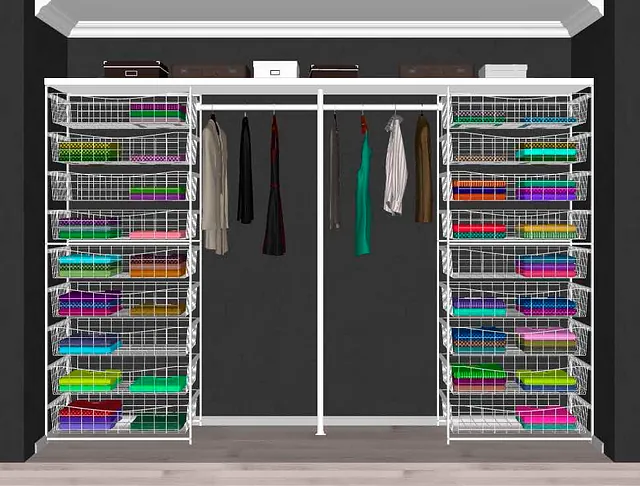 Løsning på innredning til garderobe mellom 240 - 360 cm