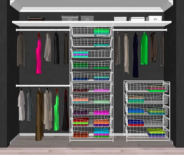 Løsning på innredning til garderobe mellom 240 - 360 cm
