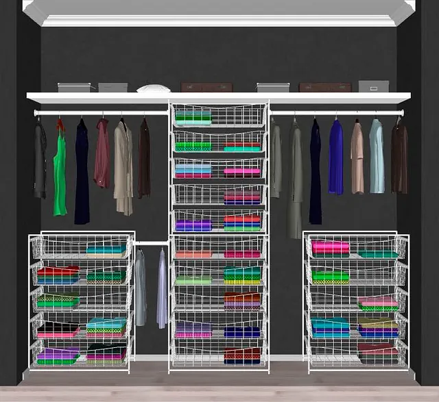 Løsning på innredning til garderobe mellom 240 - 360 cm