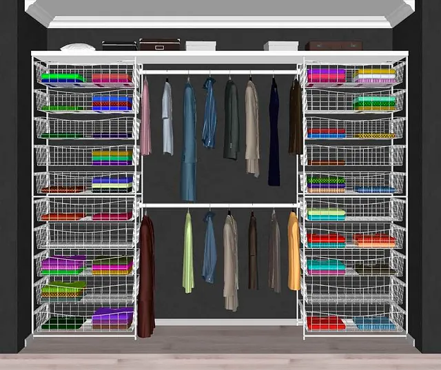 Løsning på innredning til garderobe mellom 240 - 360 cm