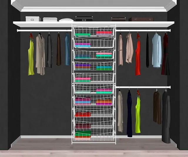 Løsning på innredning til garderobe mellom 240 - 360 cm